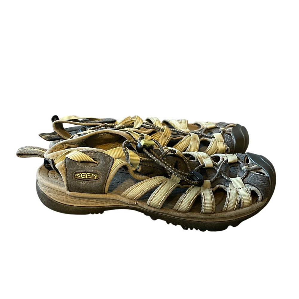 Keen Womans 7.5 Whisper Hiking Sandals $120 Water Shoes Camping Outdoors Green - Picture 2 of 5